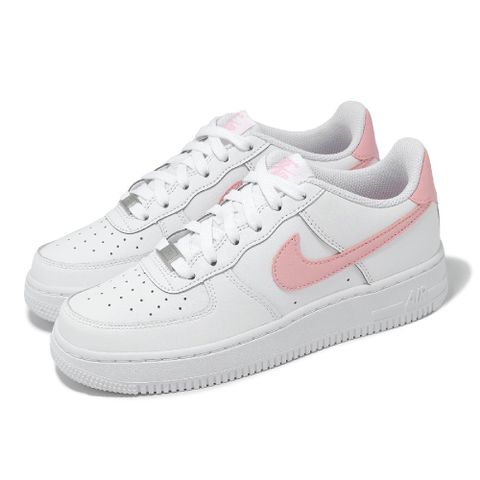 休閒鞋 Air Force 1 GS 大童 女鞋 白 粉紅 AF1 CT3839-115