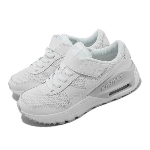 童鞋 Air Max Systm PS 中童鞋 全白 氣墊 經典款 皮革 魔鬼氈 休閒鞋 緩震 DQ0285-102