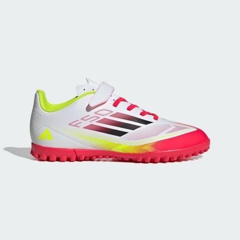 Adidas F50 Club H&L TF J IE1313 中大童 足球鞋 運動鞋 人工草皮 白 螢紅 螢黃