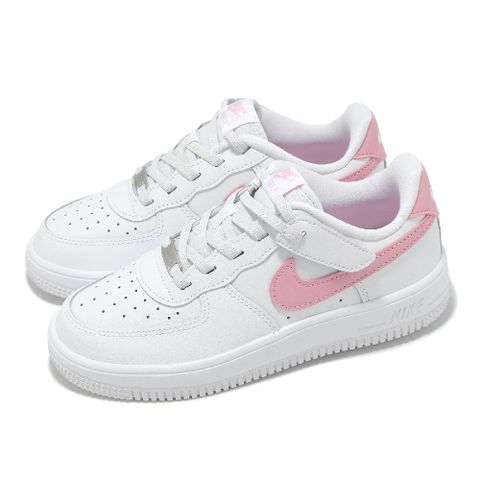 童鞋 Force 1 Low EasyOn PS 中童 白 粉紅 小白鞋 魔鬼氈 休閒鞋  IH4498-115