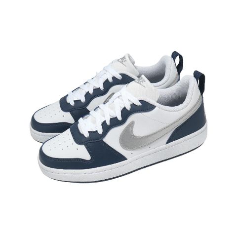 休閒鞋 Court Borough Low Recraft GS 大童 女鞋 白 藍 皮革 低筒 DV5456-135