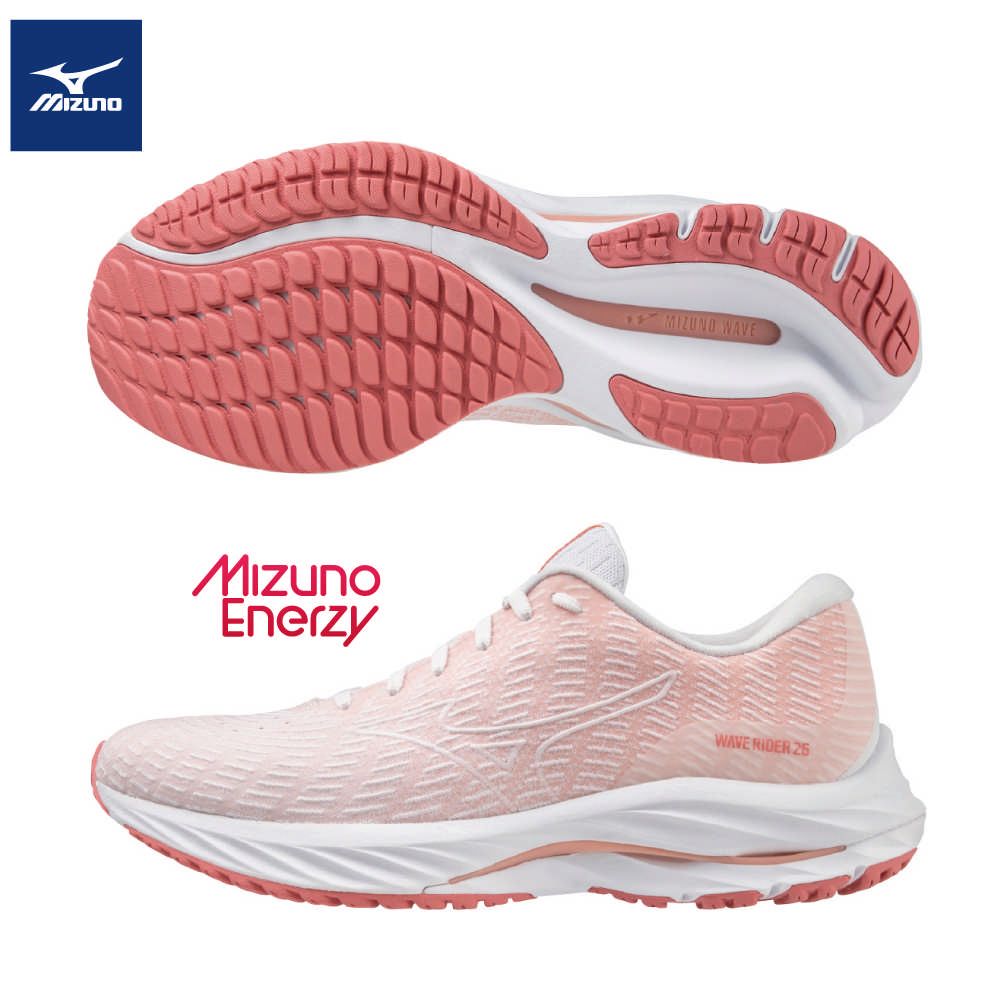 MIZUNO 美津濃 WAVE RIDER 26 SSW 一般型女款慢跑鞋-J1GD227574