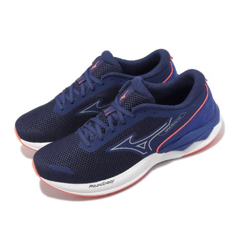 Mizuno 美津濃 慢跑鞋 Wave Revolt 3 寬楦 男鞋 藍 粉紅 入門款 運動鞋 J1GC2385-53