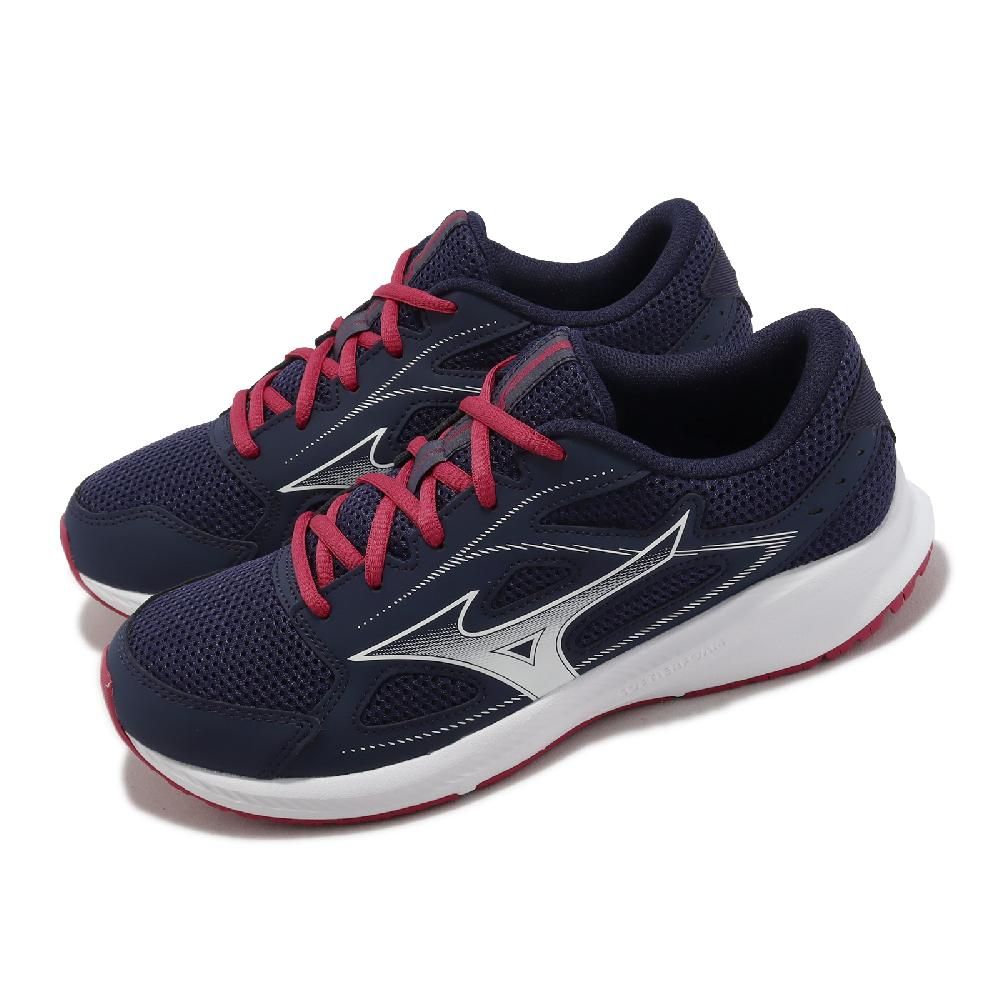 MIZUNO 美津濃   慢跑鞋 Maximizer 26 寬楦 女鞋 深藍 白 反光 路跑 運動鞋 K1GA2401-23