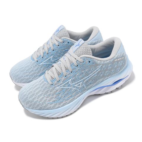 MIZUNO 美津濃 慢跑鞋 Wave Inspire 20 Super Wide 女鞋 藍 超寬楦 避震 運動鞋 J1GD2446-25