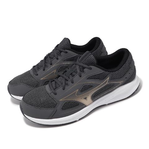 MIZUNO 美津濃 慢跑鞋 Spark 9 男鞋 灰 金 入門款 透氣 輕量 運動鞋 K1GA2403-05