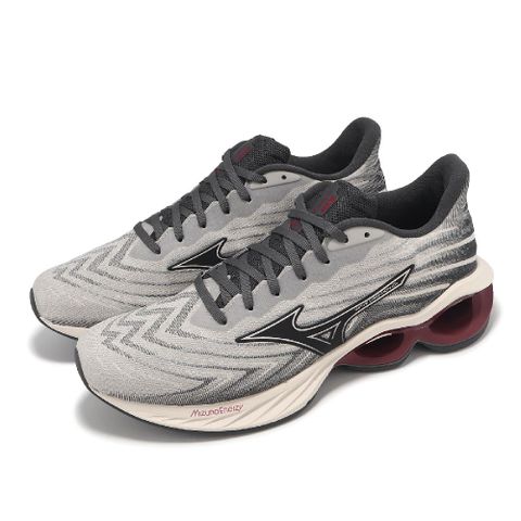 Mizuno 美津濃 慢跑鞋 Wave Creation 25 男鞋 灰 黑 透氣 回彈 運動鞋 J1GC2401-52