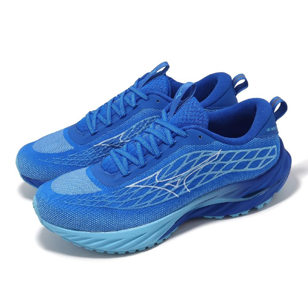 MIZUNO 美津濃   慢跑鞋 Wave Inspire 20 SSW 男鞋 超寬楦 藍 波浪片 支撐 運動鞋 J1GC2422-51