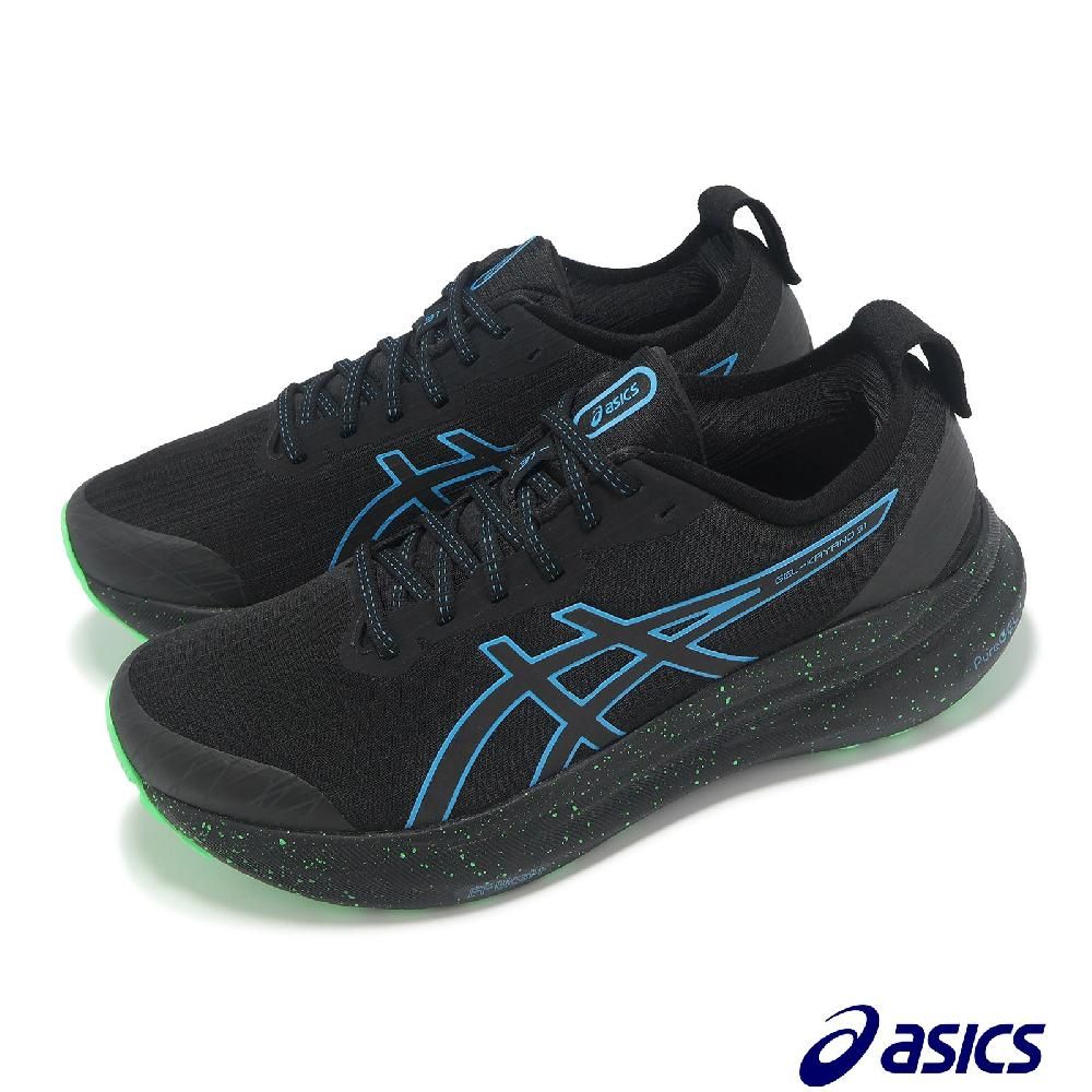 Asics 亞瑟士 慢跑鞋 GEL-Kayano 31 Lite-Show 男鞋 黑藍 支撐 夜光 厚底 運動鞋 亞瑟士 1011B949001