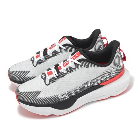 Under Armour 安德瑪 慢跑鞋 Infinite Pro Storm 男鞋 女鞋 灰 紅 防潑水 緩衝 回攤 運動鞋 UA 3027588100