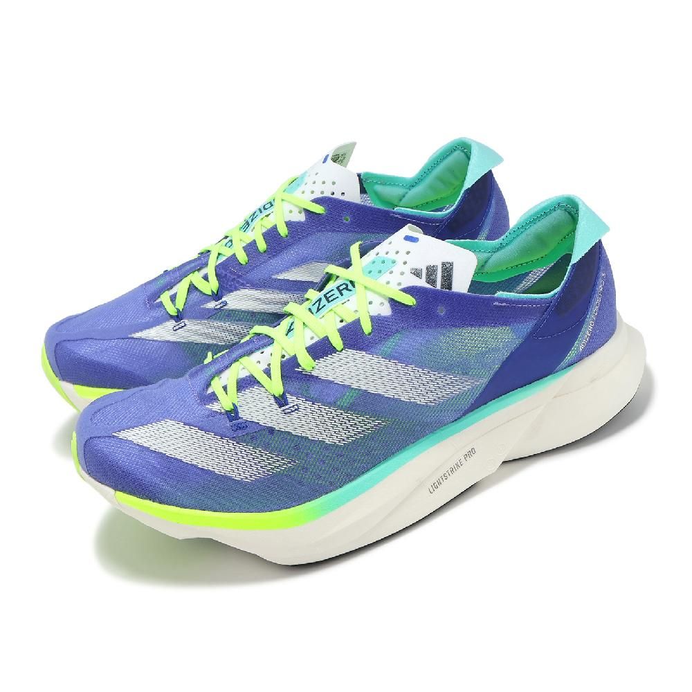 adidas 愛迪達 競速跑鞋 Adizero Adios Pro 3 M 男鞋 藍 回彈 橡膠大底 馬拉松鞋 愛迪達 ID3635