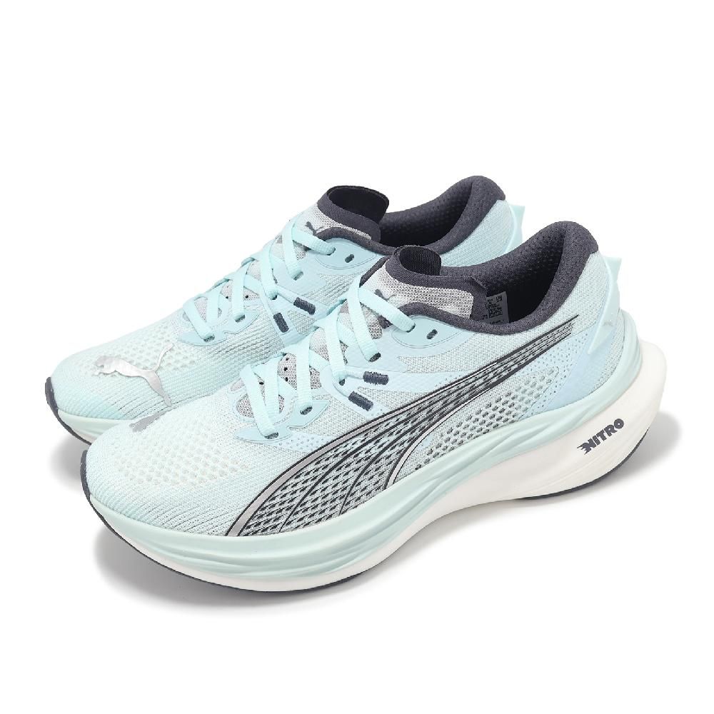 PUMA 慢跑鞋 Deviate Nitro 3 Wns 女鞋 藍 黑 氮氣中底 碳板 回彈 運動鞋 30970806