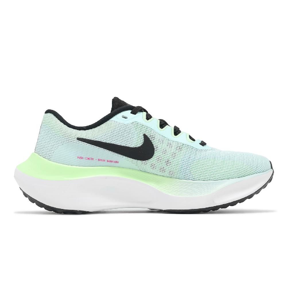 NIKE 耐吉 慢跑鞋 Wmns Zoom Fly 5 女鞋 綠 黑 輕量 回彈 厚底 運動鞋 DM8974-401