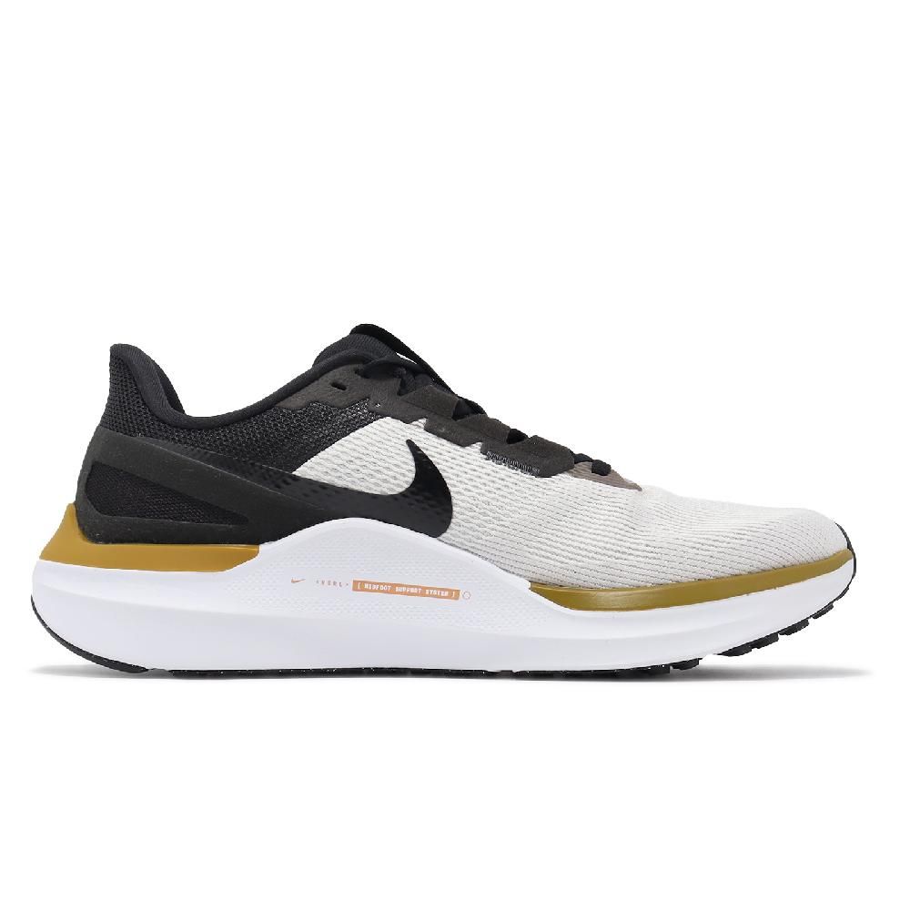 NIKE 耐吉 慢跑鞋 Air Zoom Structure 25 男鞋 白 金 緩震 支撐 氣墊 路跑 運動鞋 DJ7883-103