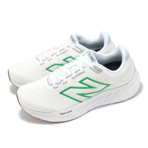 NEW BALANCE 慢跑鞋 Fresh Foam 680 V8 2E 男鞋 寬楦 白 綠 緩衝 運動鞋 NB M680CW8-2E