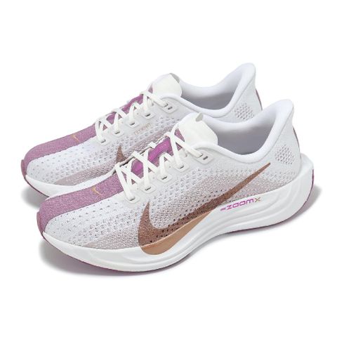 NIKE 耐吉 慢跑鞋 Wmns Pegasus Plus 女鞋 白 紫 氣墊 緩震 針織 運動鞋 FQ7261-108