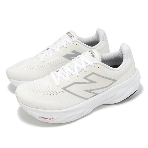 New Balance 紐巴倫 慢跑鞋 Fresh Foam X 1080 V14 2E 男鞋 寬楦 白 金屬銀 運動鞋 NB M1080W14-2E