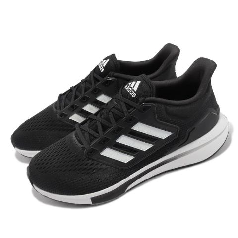 adidas 愛迪達 慢跑鞋 EQ21 Run 男鞋 黑 白 緩震 透氣 運動鞋 基本款 GY2190