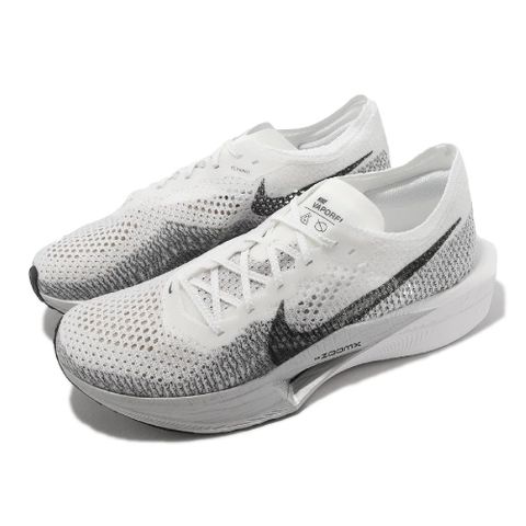 NIKE 耐吉 競速跑鞋 ZoomX Vaporfly Next% 3 男鞋 回彈 碳板 白 灰 運動鞋 DV4129-100