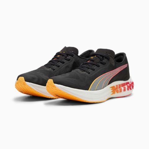 PUMA 競速跑鞋 Deviate NITRO Elite 2 男鞋 黑橘 碳板 輕量 緩衝 運動鞋 30969501