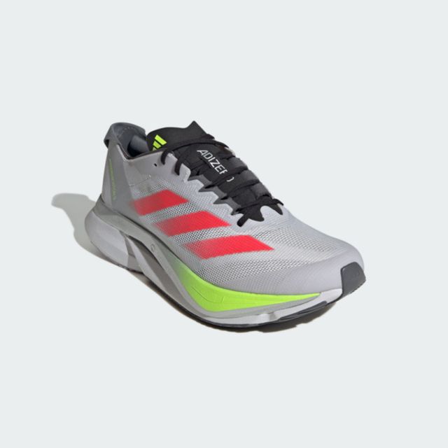 ADIDAS 愛迪達 Adidas Adizero Boston 12 M [JI4472] 男女 慢跑鞋 輕量 跑鞋 緩衝 彈力 灰 紅