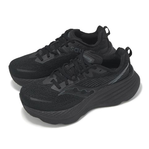 SAUCONY 索康尼 慢跑鞋 Hurricane 24 女鞋 黑 厚底 緩衝 全黑 運動鞋 S10933102