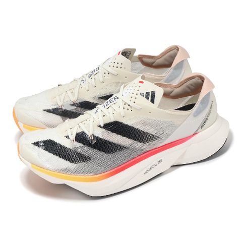 ADIDAS 愛迪達 競速跑鞋 Adizero Adios PRO 3 M 男鞋 象牙白 回彈 橡膠大底 運動鞋 IG6442