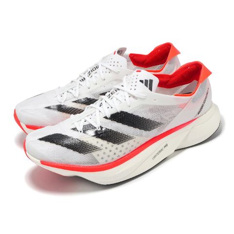 ADIDAS 愛迪達 慢跑鞋 Adizero Adios Pro 3 M 男鞋 白 黑 紅 緩震 回彈 運動鞋 IE1053