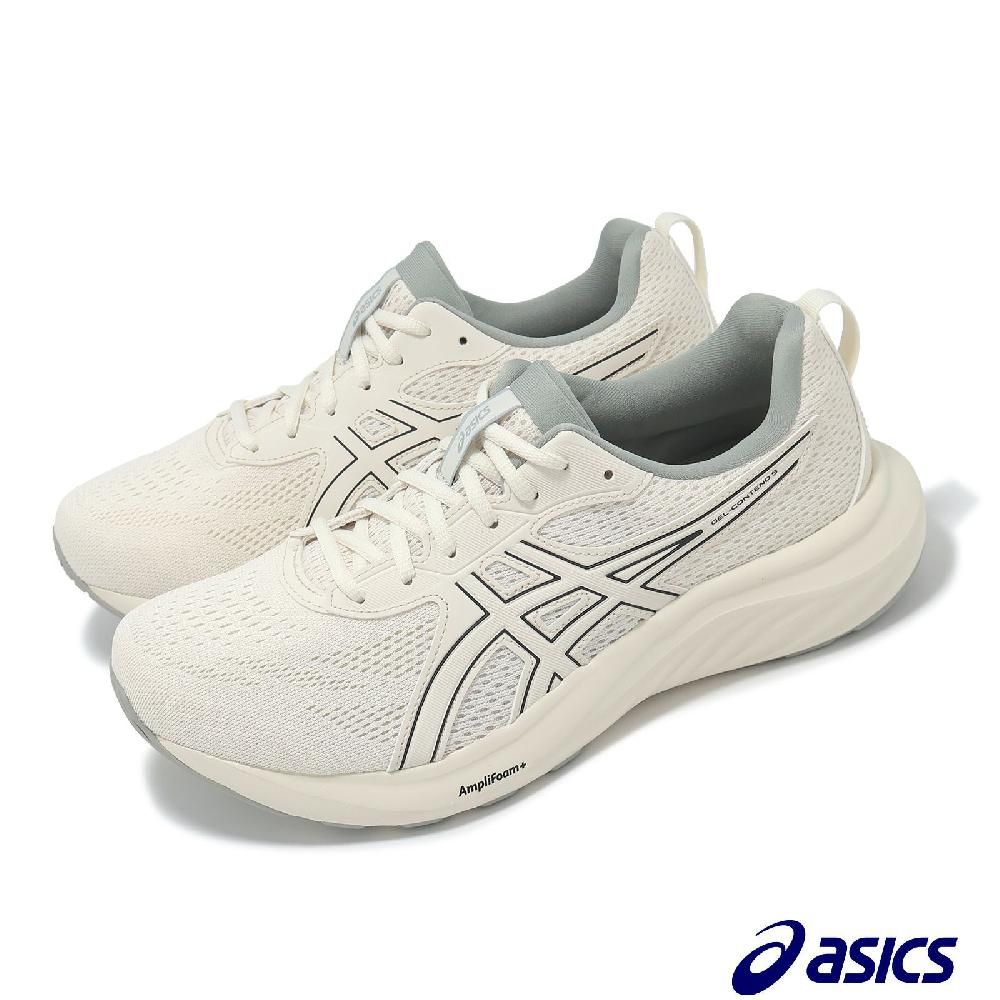 Asics 亞瑟士 慢跑鞋 GEL-CONTEND 9 4E 男鞋 女鞋 超寬楦 米白 灰 緩衝 透氣 運動鞋 1011C001200