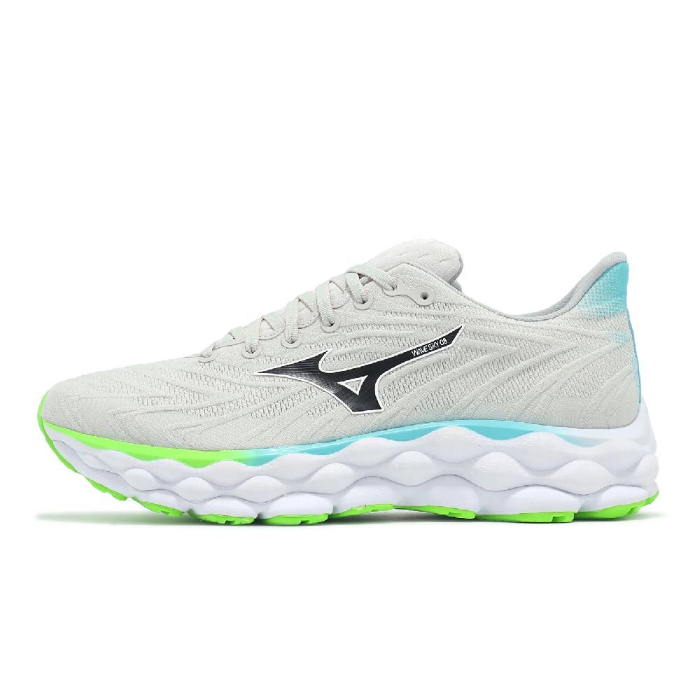 MIZUNO 美津濃 慢跑鞋 Wave Sky 8 男鞋 超寬楦 灰黑 緩衝 回彈 平織網布 運動鞋 J1GC2411-56