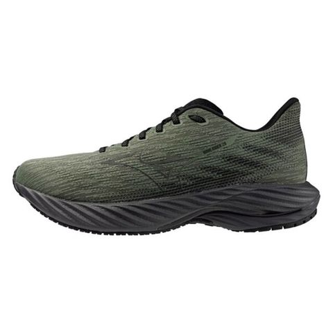 MIZUNO 美津濃 Mizuno Wave Rider 28 Sw [J1GC240459] 男 慢跑鞋 寬楦 彈力 支撐 緩震 綠 黑