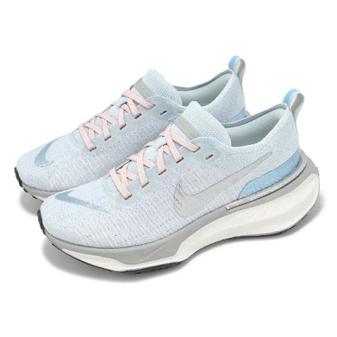 NIKE 耐吉 慢跑鞋 Wmns ZoomX Invincible Run FK 3 女鞋 藍 灰 回彈 針織 DR2660-010