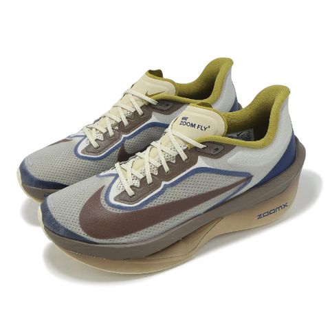 NIKE 耐吉 競速跑鞋 Zoom Fly 6 Premium 男鞋 棕 藍 運動鞋 輕量 回彈 碳板 HV4366-072