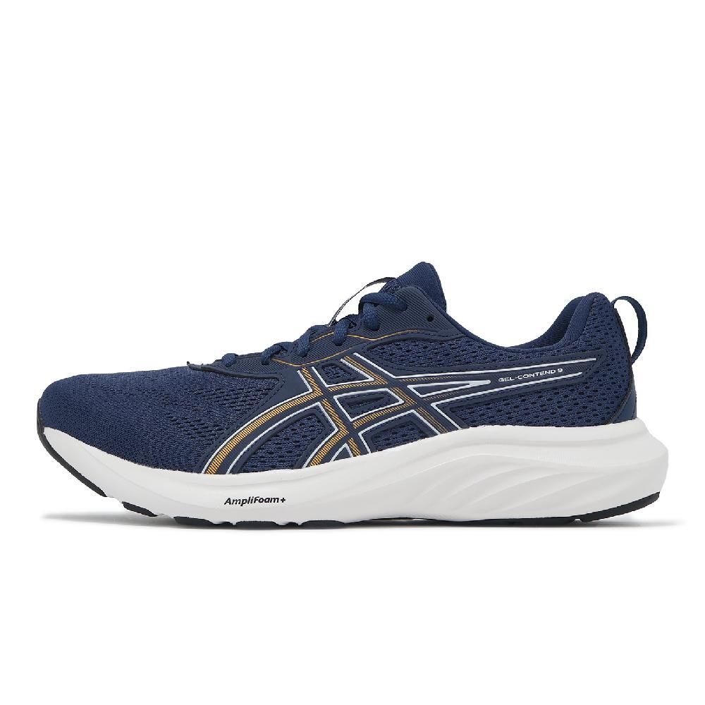 Asics 亞瑟士 慢跑鞋 GEL-Contend 9 4E 男鞋 超寬楦 藍 黃 緩衝 支撐 運動鞋 1011B882405