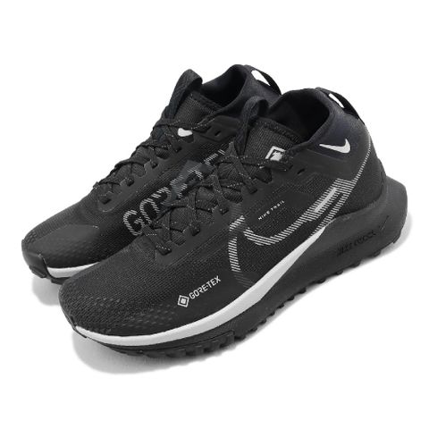 NIKE 耐吉 越野跑鞋 Wmns React Pegasus Trail 4 GTX 女鞋 黑 灰 防水 戶外 DJ7929-001