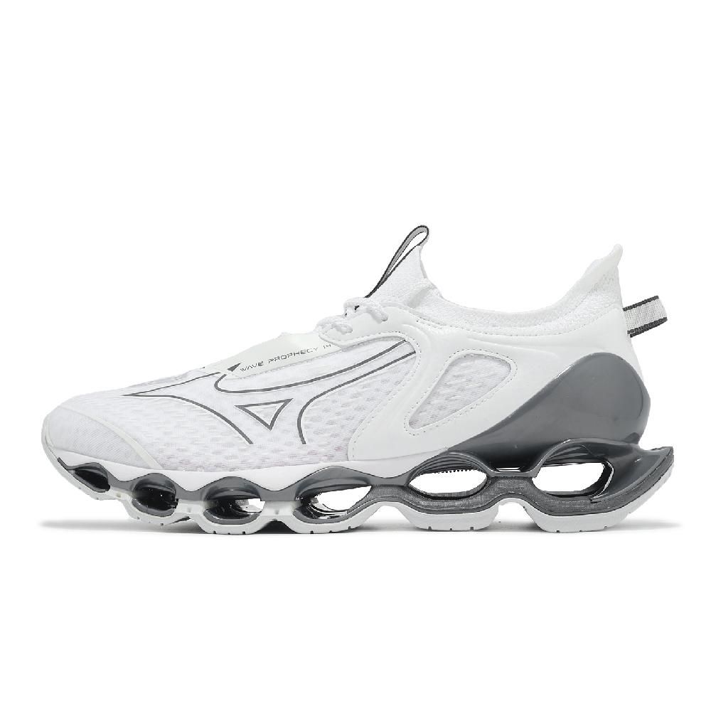 MIZUNO 美津濃 慢跑鞋 Wave Prophecy 14 男鞋 白 灰 輕量 回彈 簍空 運動鞋 J1GC2551-32