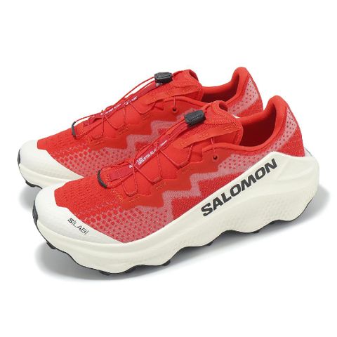 SALOMON 薩洛蒙 越野跑鞋 S/LAB Ultra Glide 男鞋 紅 白 抽繩 緩衝 抓地 戶外 運動鞋 L47701200