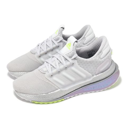 慢跑鞋 X_PLRBOOST 女鞋 灰 綠 緩衝 Boost 拼接 運動鞋 ID9587