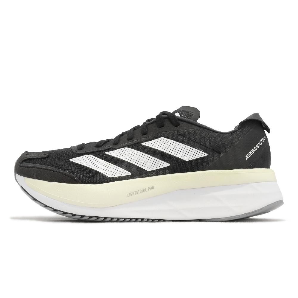 adidas 愛迪達 慢跑鞋 Adizero Boston 11 W 女鞋 黑 米黃 白 厚底 路跑 中長跑 運動鞋 GX6657