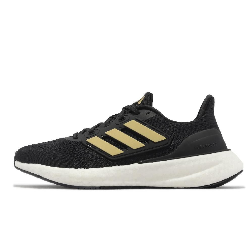 adidas 愛迪達 慢跑鞋 PureBoost 23 W 女鞋 黑 金 緩震 路跑 運動鞋 IF2391