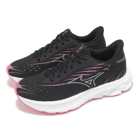 慢跑鞋 Wave Skyrise 6 女鞋 黑 粉 高回彈 緩衝 運動鞋 J1GD2509-25