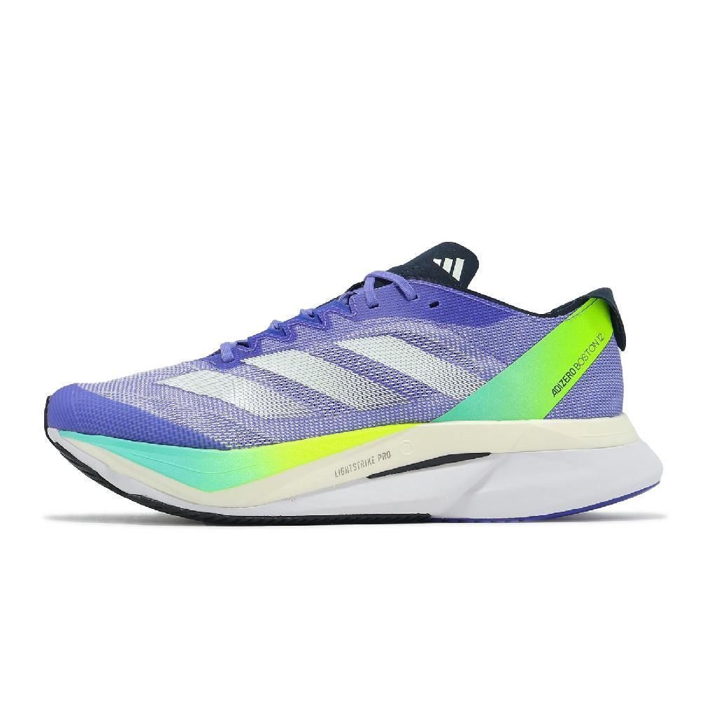adidas 愛迪達 慢跑鞋 Adizero Boston 12 M 男鞋 藍 白 雙層中底 緩震 運動鞋 IF9211
