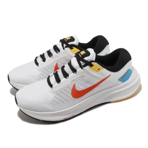 NIKE 耐吉 慢跑鞋 Wmns Air Zoom Structure 24 女鞋 白 紅 透氣 運動鞋 DA8570-107