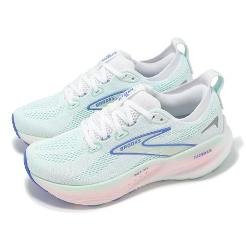 慢跑鞋 Glycerin GTS 22 D 女鞋 寬楦 藍 粉 氮氣中底 緩衝 針織 運動鞋 1204351D110