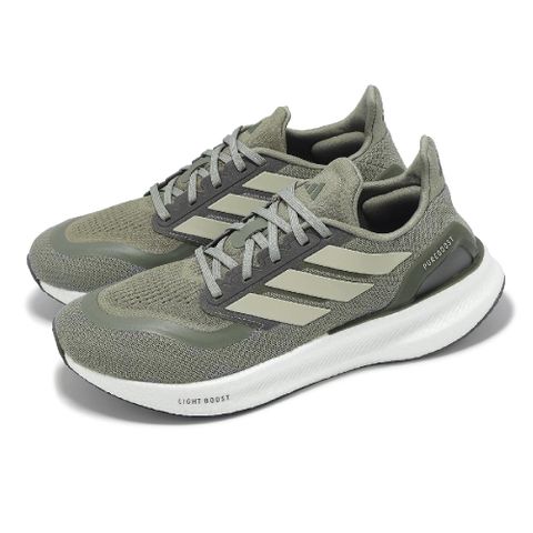 adidas 愛迪達 慢跑鞋 Pureboost 5 男鞋 綠 米白 反光 緩震 運動鞋 IF9195