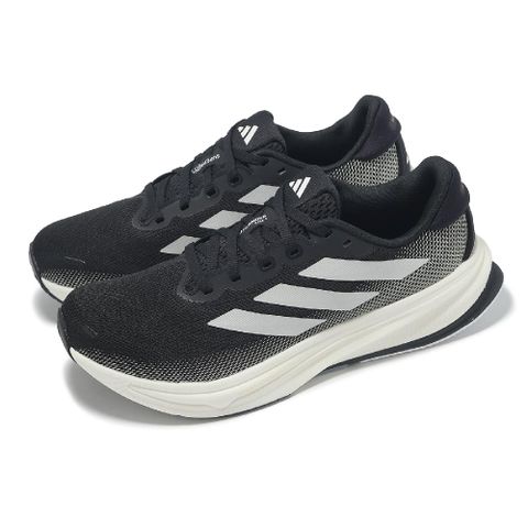 adidas 愛迪達 慢跑鞋 Supernova Rise 2 W 女鞋 寬楦 黑 米白 運動鞋 輕量 緩震 反光 IG2166