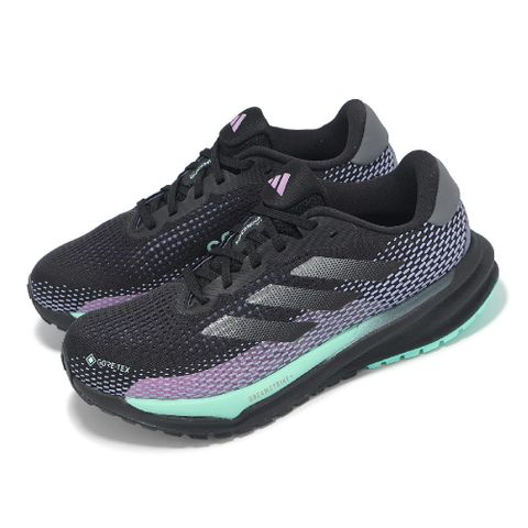 adidas 愛迪達 防水慢跑鞋 Supernova W GTX 女鞋 黑 紫 藍 緩震 反光 Gore-Tex ID6305