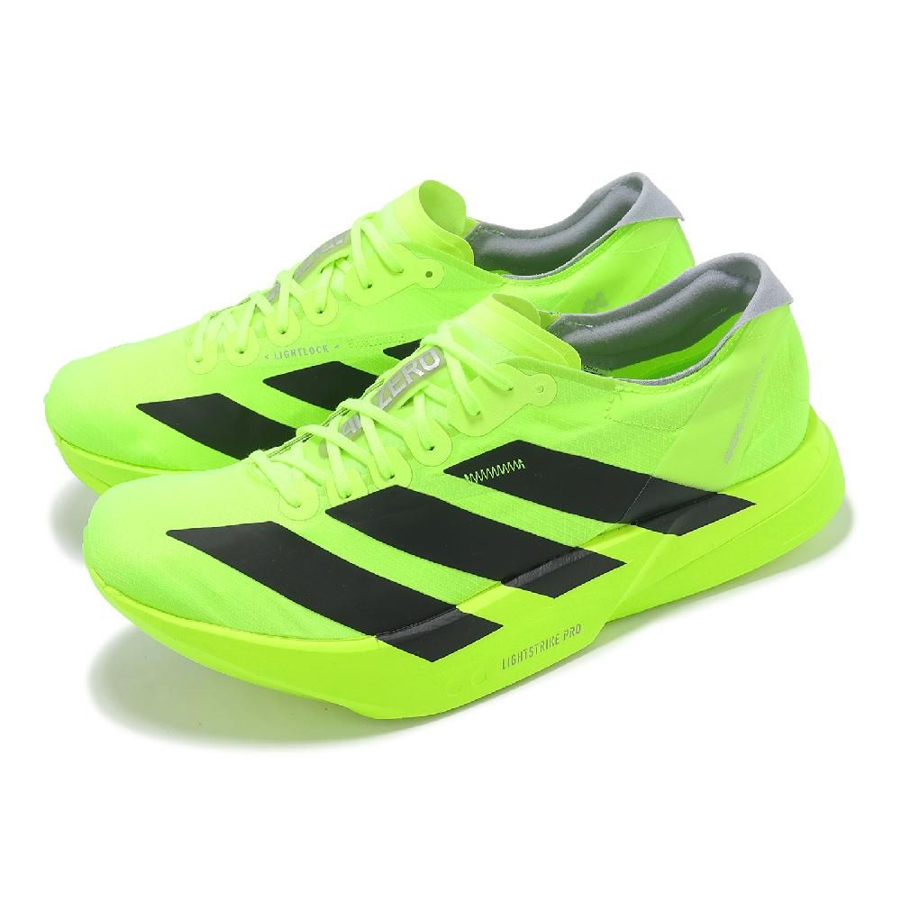 adidas 愛迪達 競速跑鞋 Adizero Adios Pro 4 M 男鞋 螢光綠 黑 輕量 運動鞋 JR6364