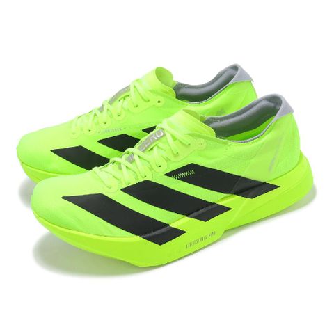 競速跑鞋 Adizero Adios Pro 4 M 男鞋 螢光綠 黑 輕量 運動鞋 JR6364