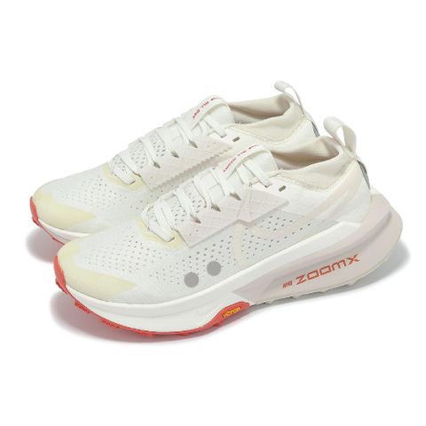 NIKE 耐吉 越野跑鞋 Wmns ZoomX Zegama Trail 2 女鞋 米白 紅 緩衝 抓地 戶外 FD5191-103